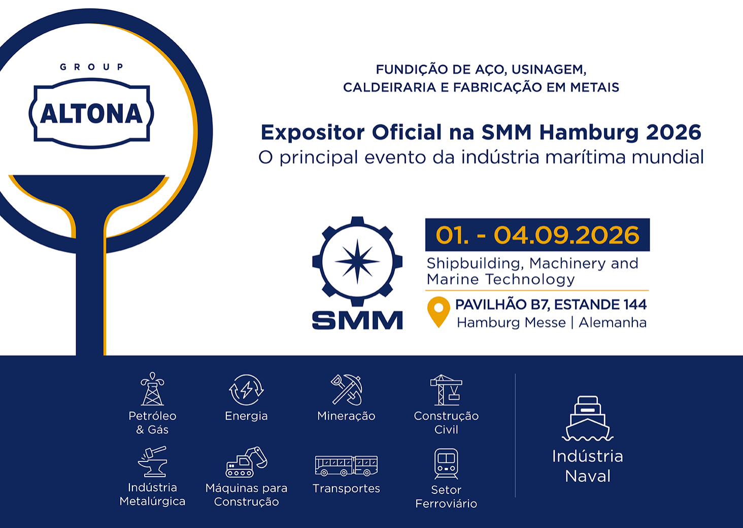 Presença na feira SMM 2026 | Hamburgo, Alemanha.