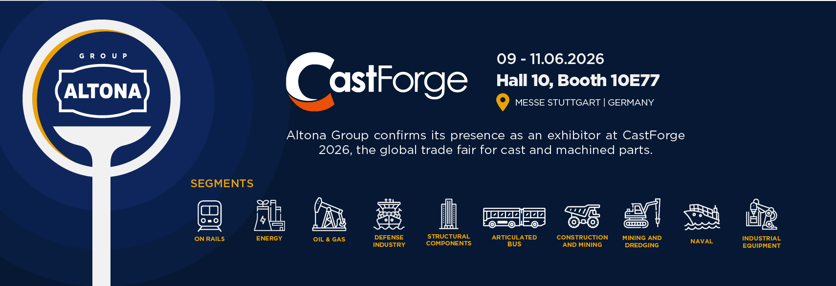The Altona Group will be present as an exhibitor at CastForge 2026